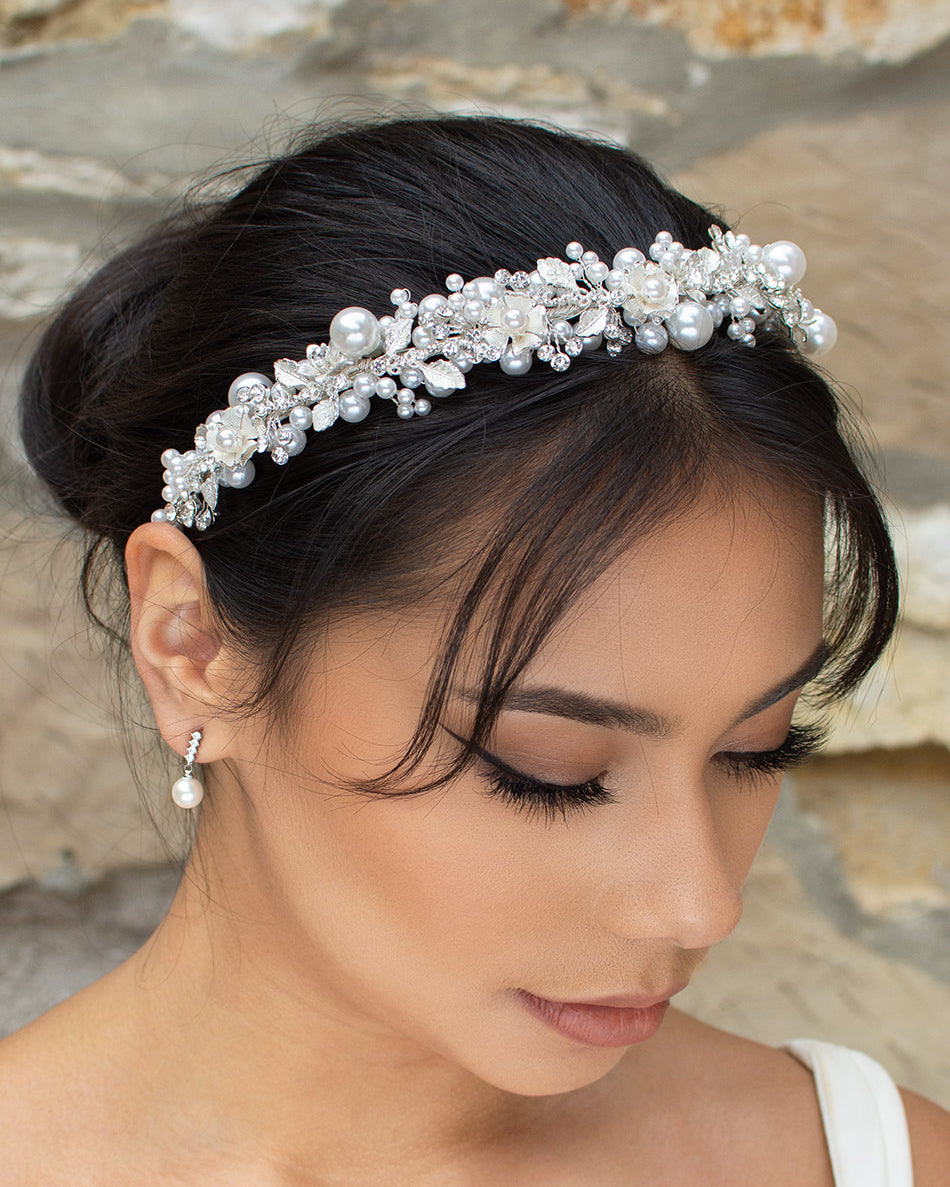 Stella Silver headband by Windsor Bridal Jewellery