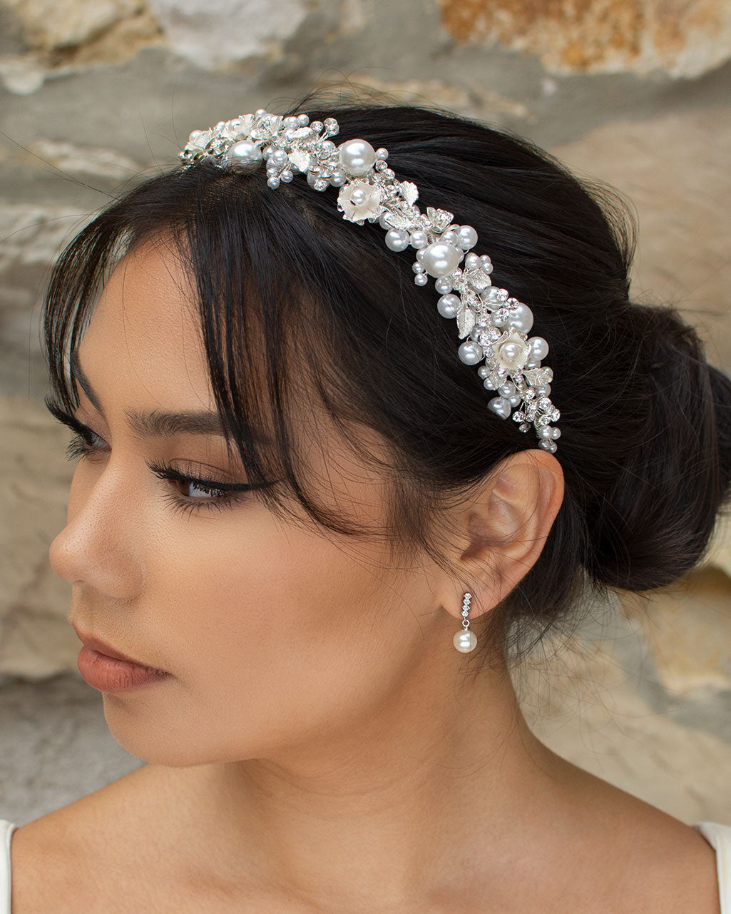 Stella Silver bridal headband — alternate view 4