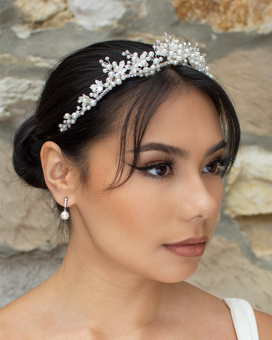 Anita silver bridal crown — alternate view 2