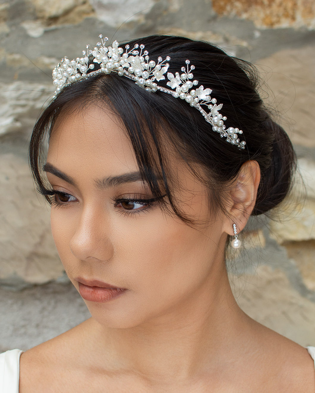 Anita silver bridal crown — alternate view 4