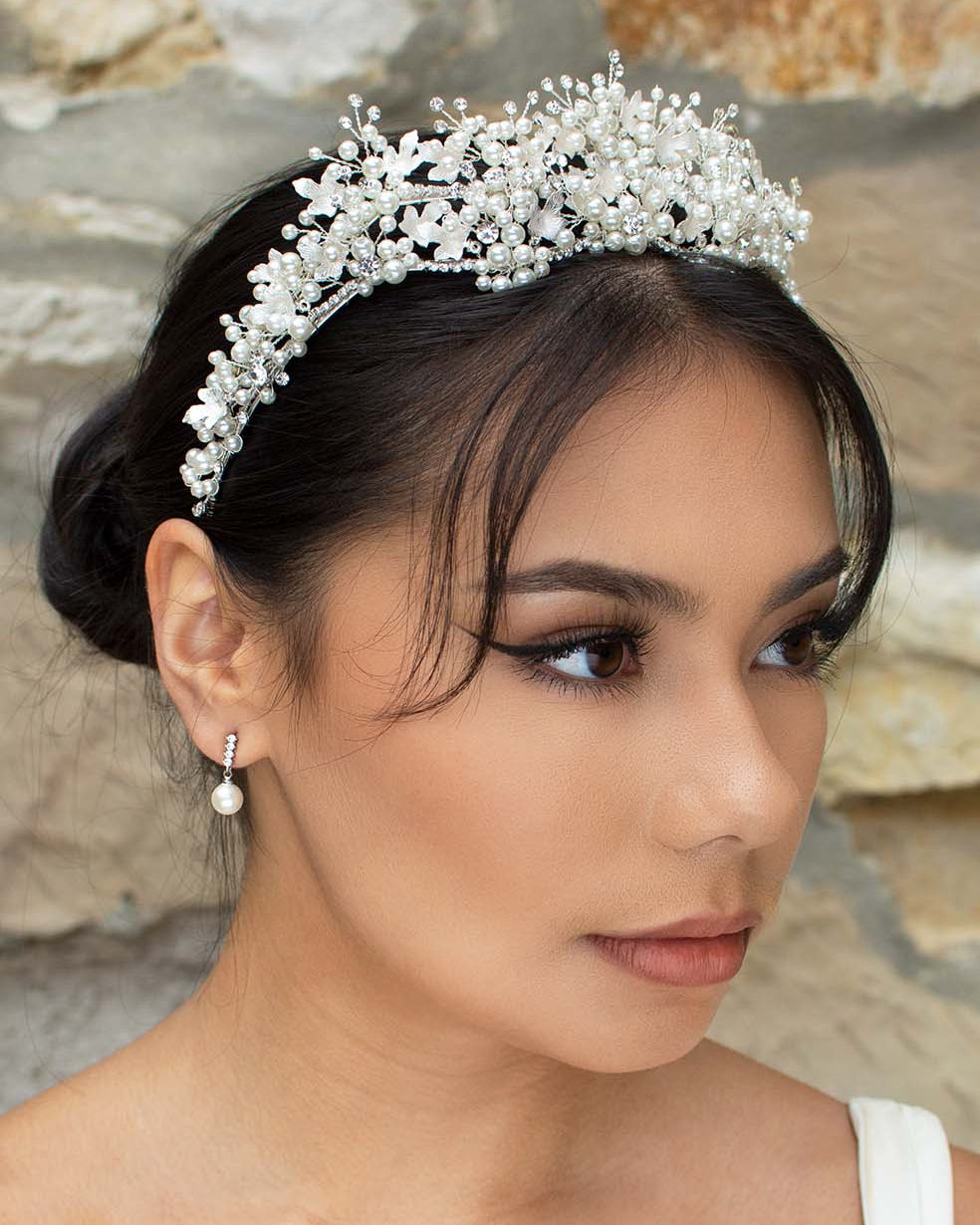 Anita Double Silver crown by Windsor Bridal Jewellery