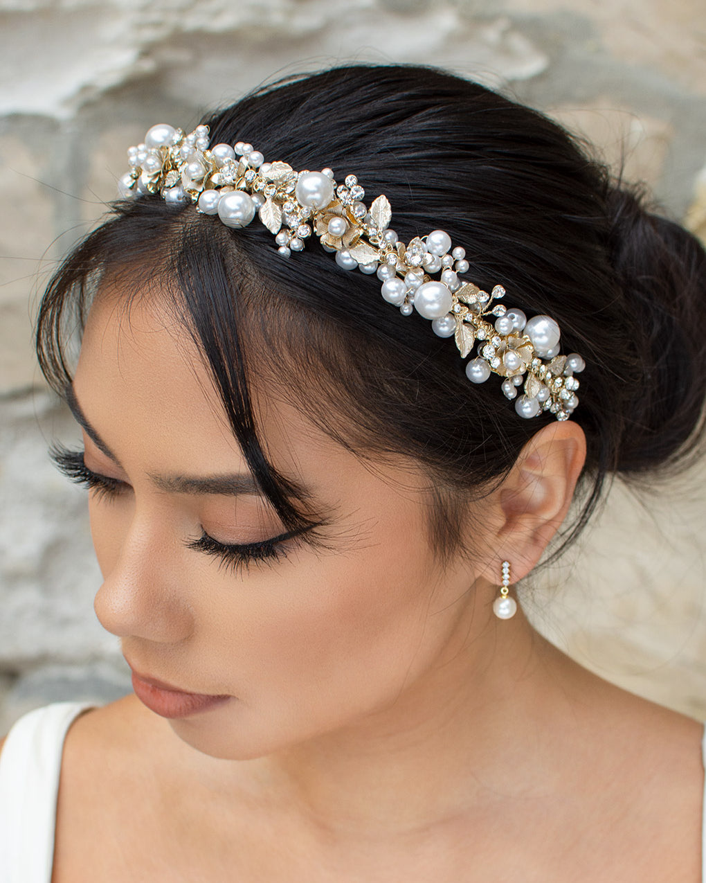 Stella Gold bridal headband — alternate view 2