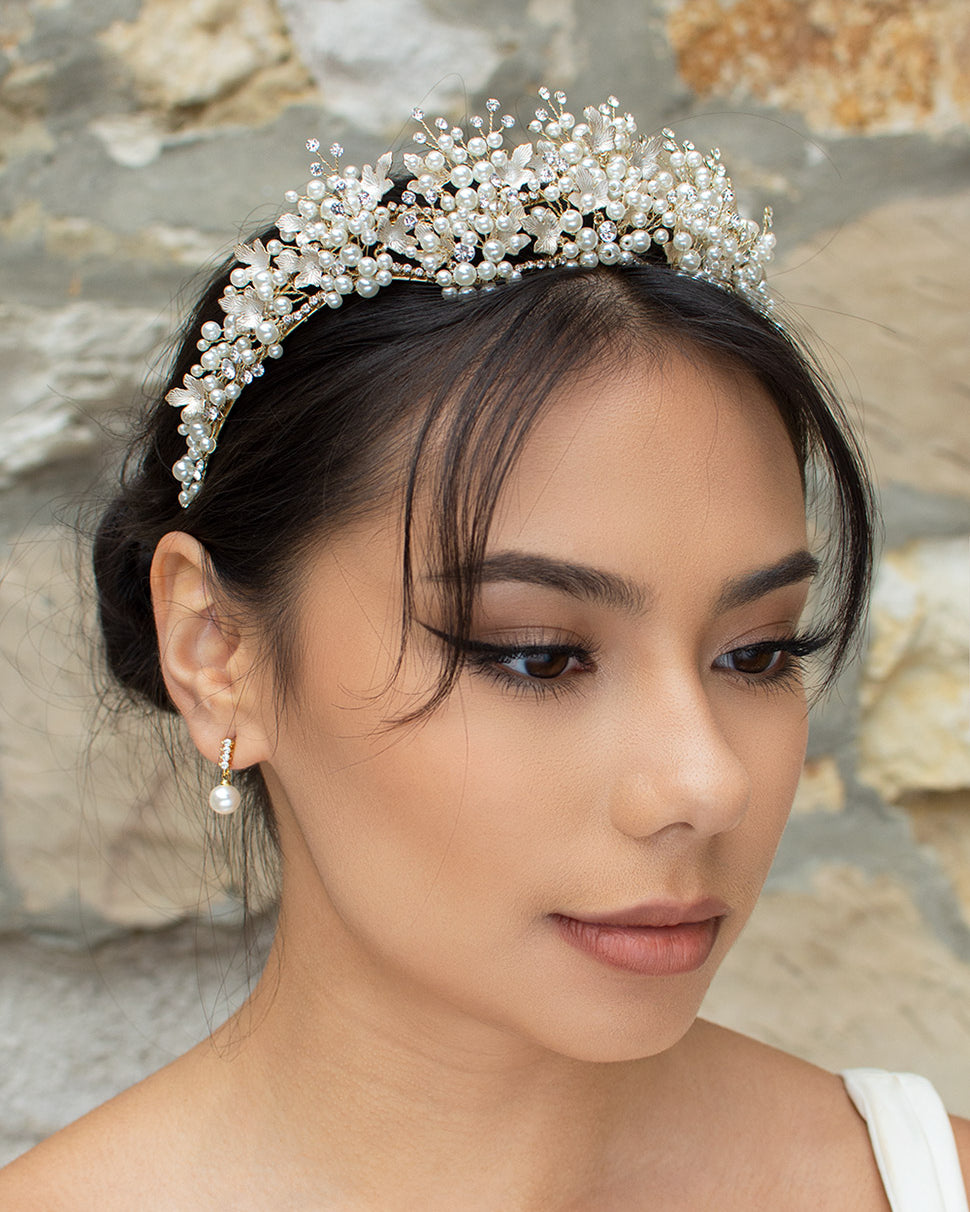 Anita Double Gold crown by Windsor Bridal Jewellery