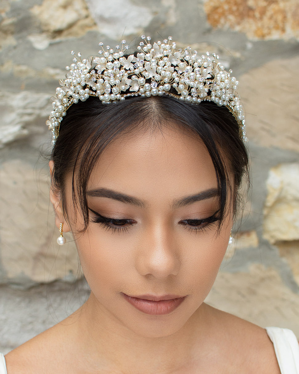 Anita Double Gold bridal crown — alternate view 2