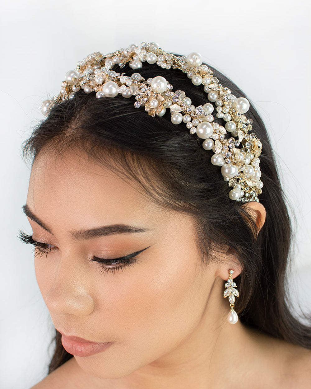 Stella Double Gold bridal headband — alternate view 4