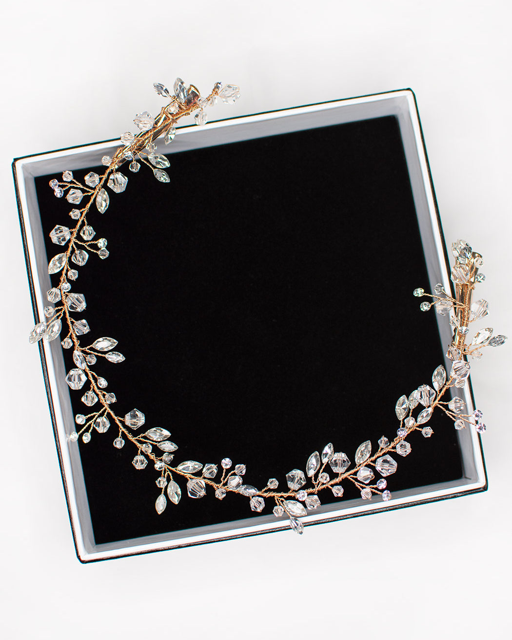 Gia Rose Gold hair vine by Windsor Bridal Jewellery