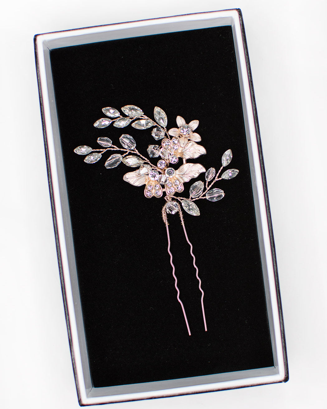 Lucinda Rose Gold bridal hair pin — alternate view 2