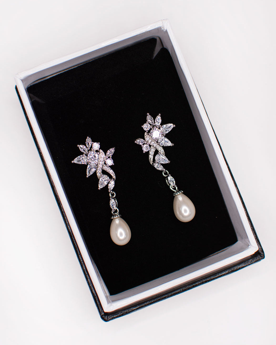 Inessa Silver bridal earrings — alternate view 5