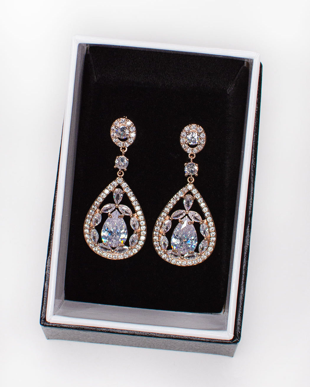 Ellie Rose Gold bridal earrings — alternate view 3