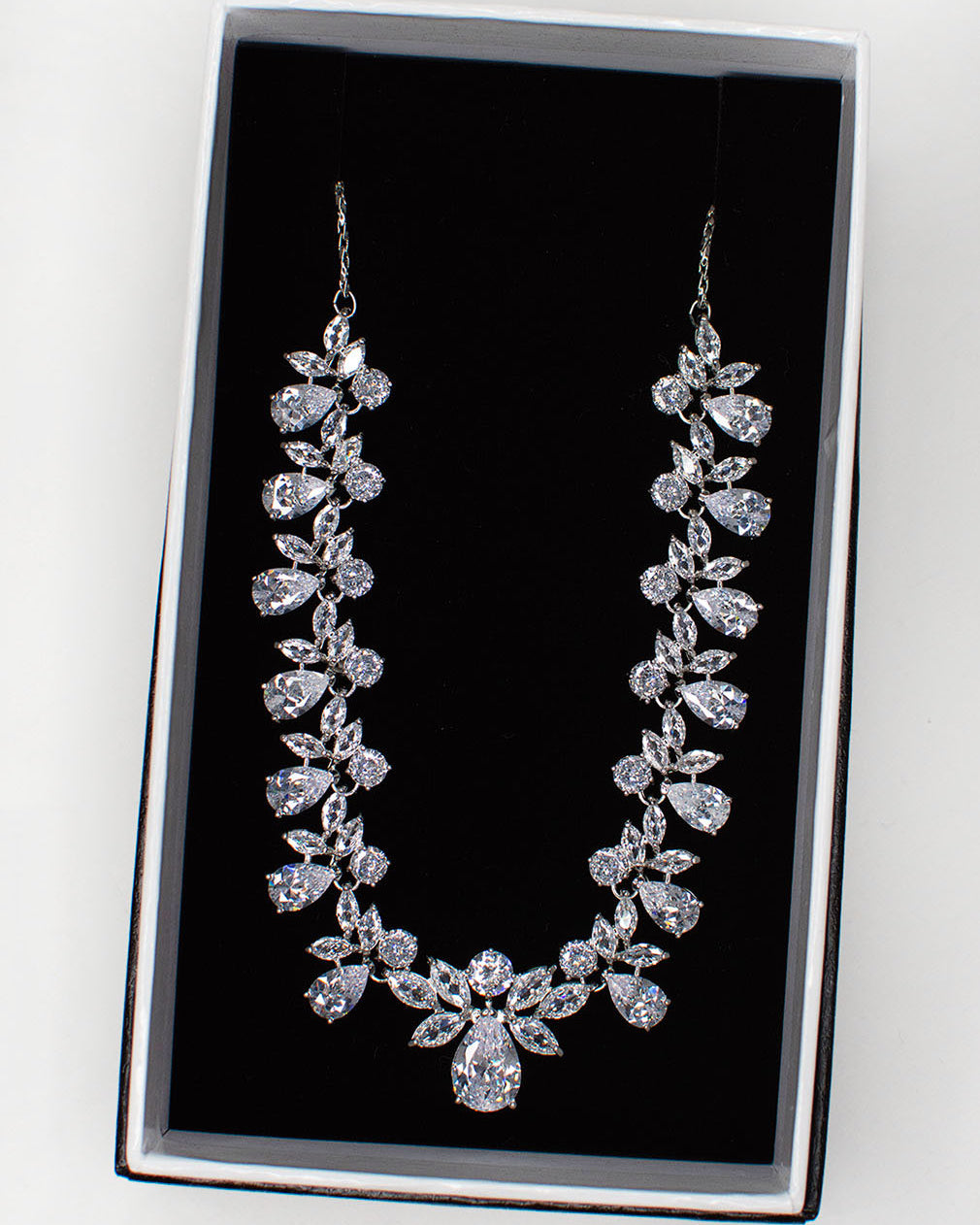 Annalise Silver bridal necklace — alternate view 5