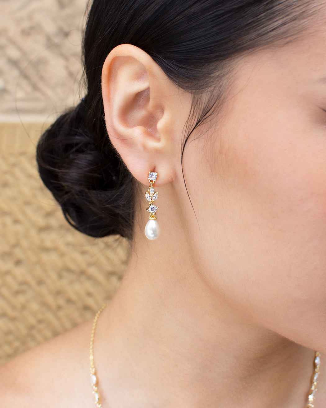 Scarlett Gold bridal necklace — alternate view 3
