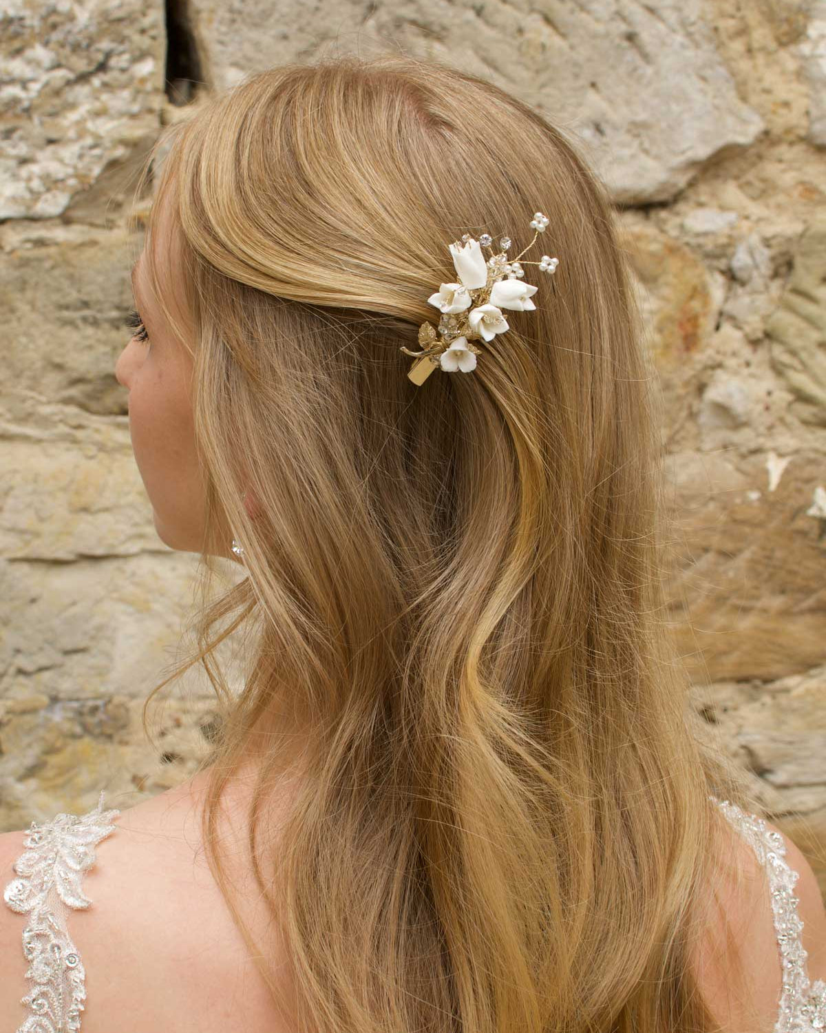 Millie Gold comb by Windsor Bridal Jewellery