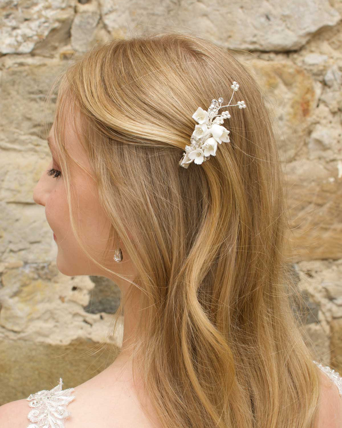 Millie Silver hair pin by Windsor Bridal Jewellery