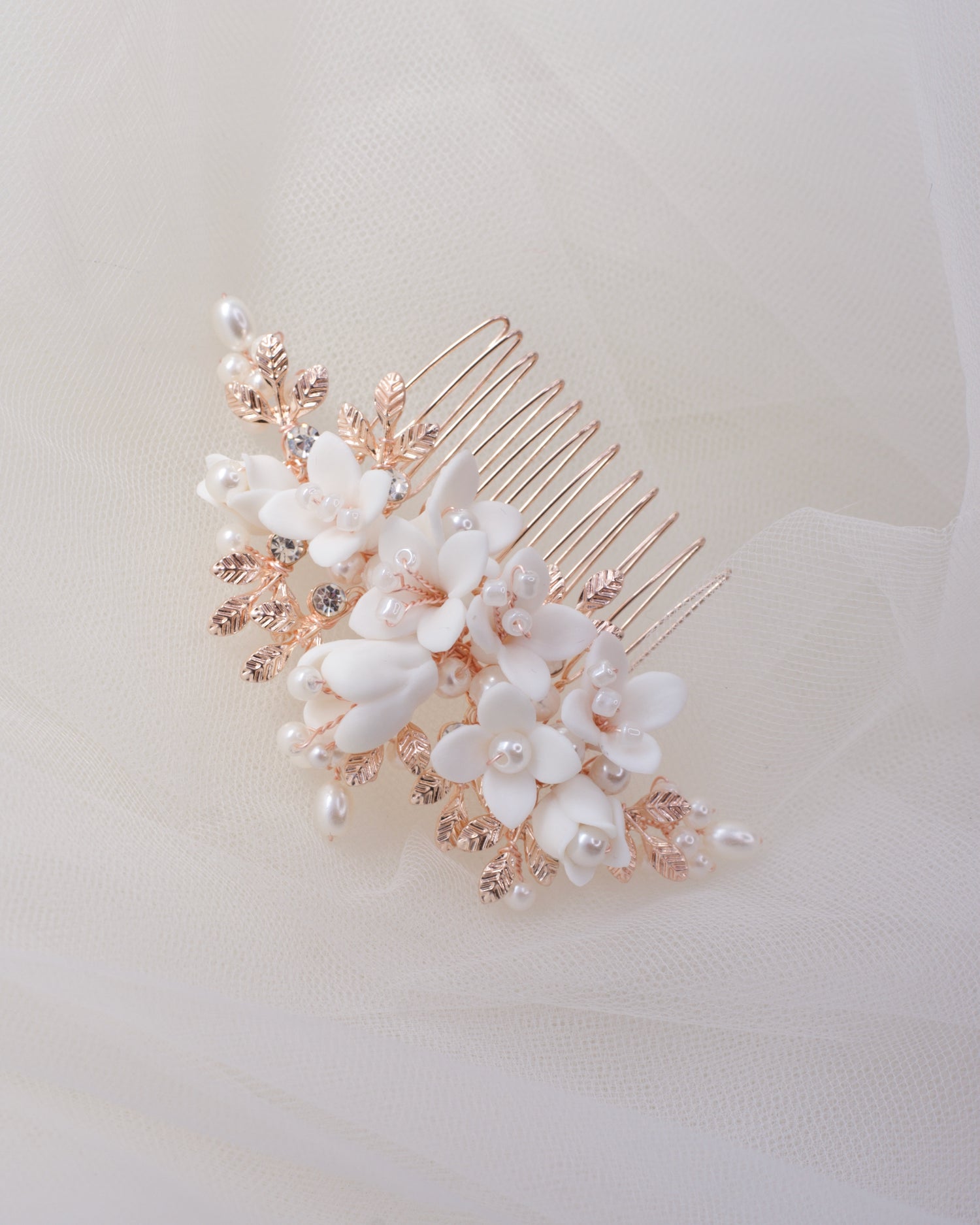 Christina Rose Gold bridal comb — alternate view 3