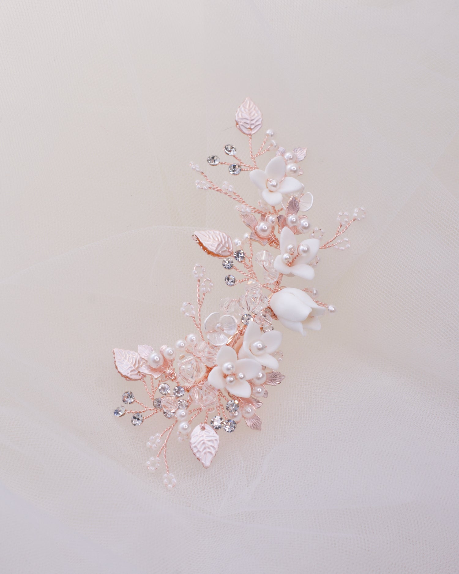 Harlow Rose Gold bridal comb — alternate view 4