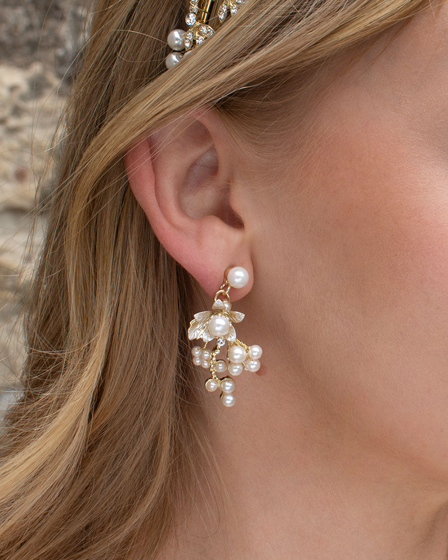 Georgie Gold earrings by Windsor Bridal Jewellery