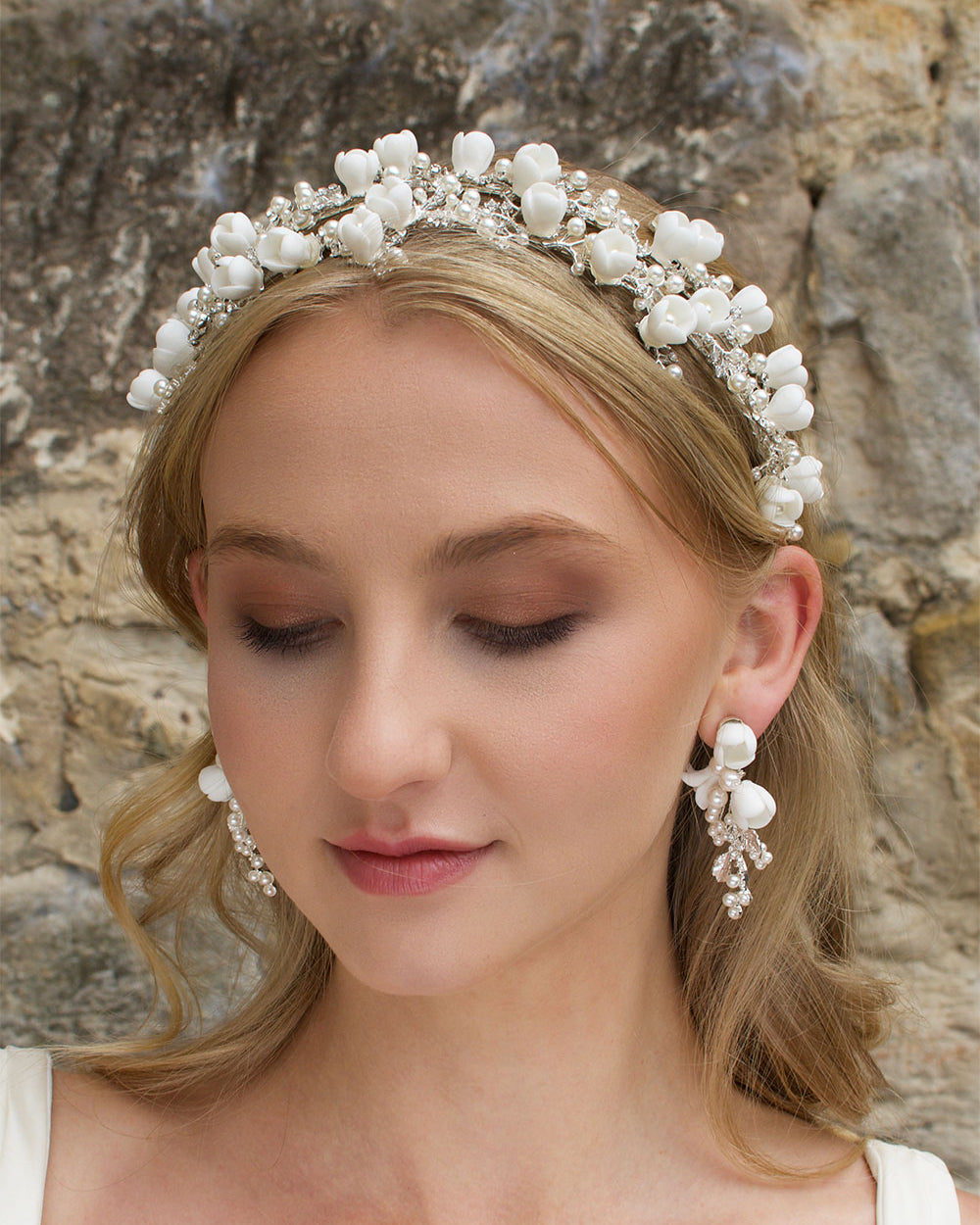Olivia Silver bridal headband — alternate view 4