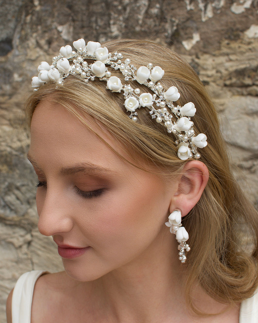 Olivia Silver headband by Windsor Bridal Jewellery