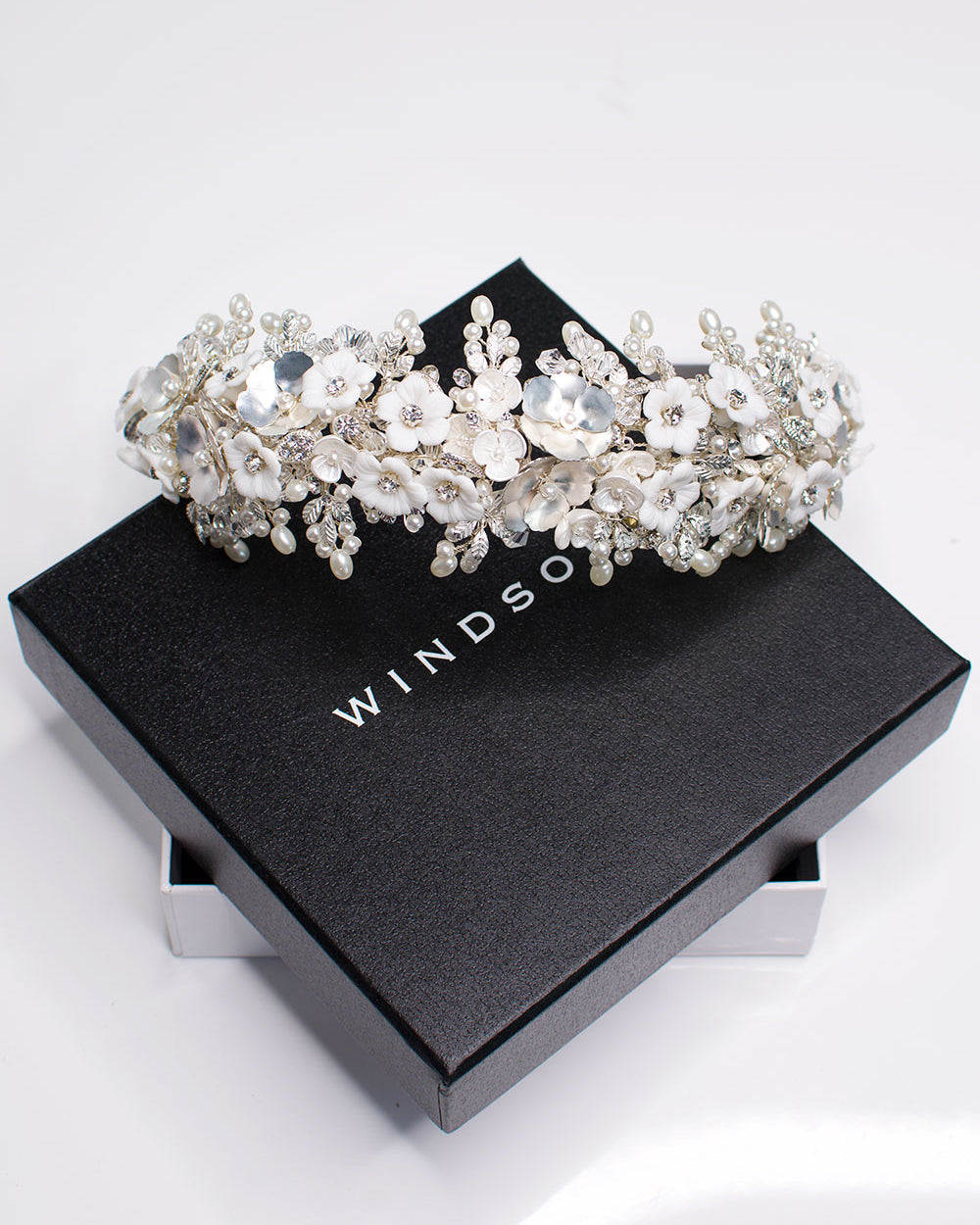 Octavia silver bridal headband — alternate view 5