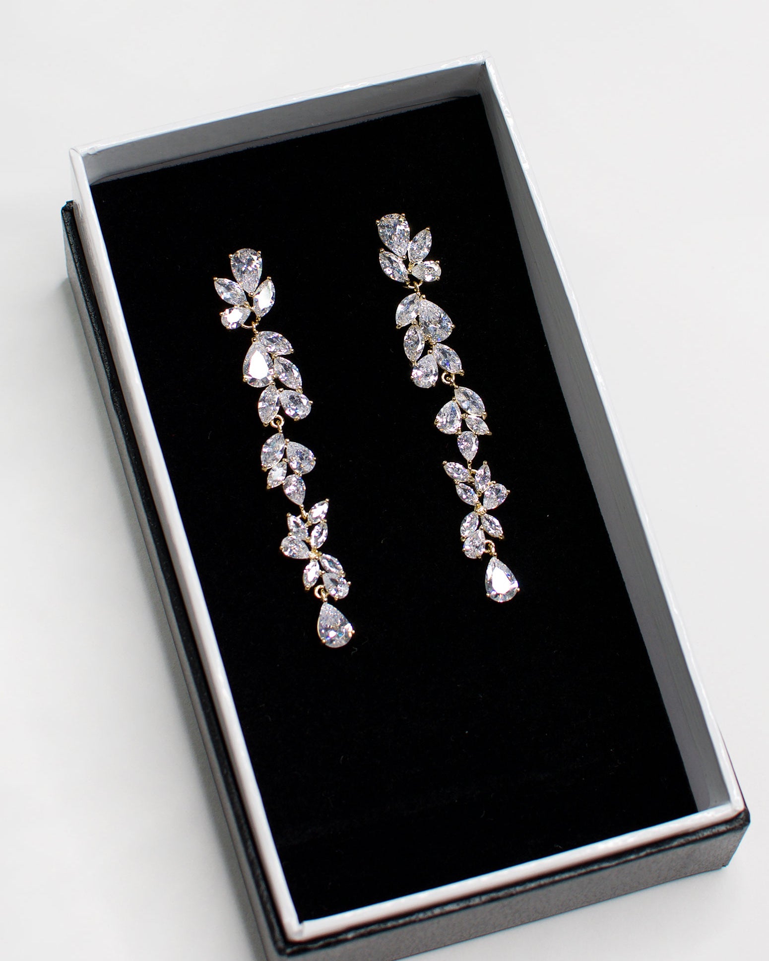 Claudia Gold bridal earrings — alternate view 3