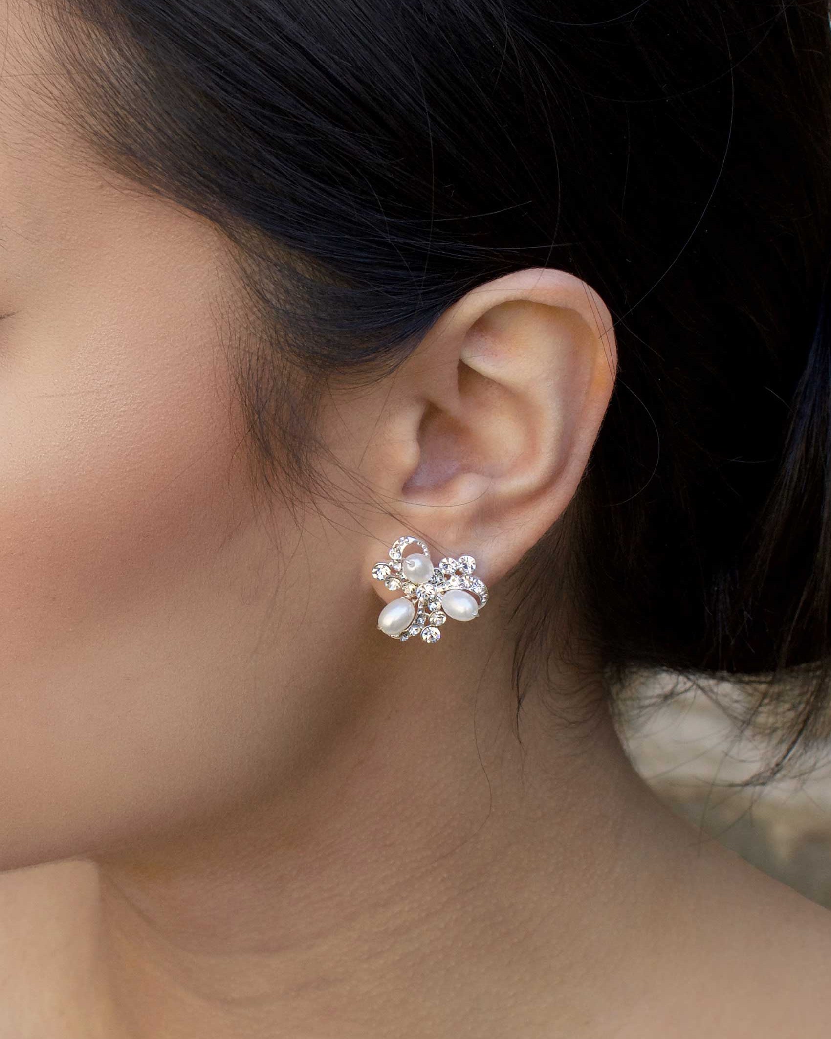 Marie-Sue Earring in Silver by Windsor Bridal Jewellery
