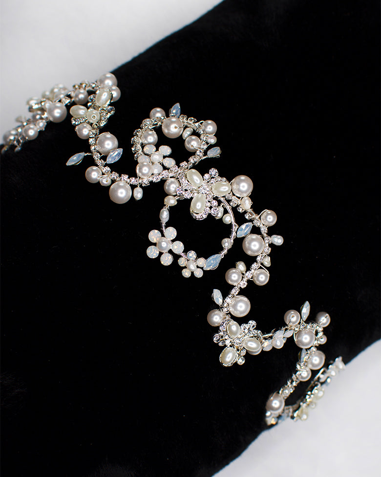 Elspeth Silver headband by Windsor Bridal Jewellery
