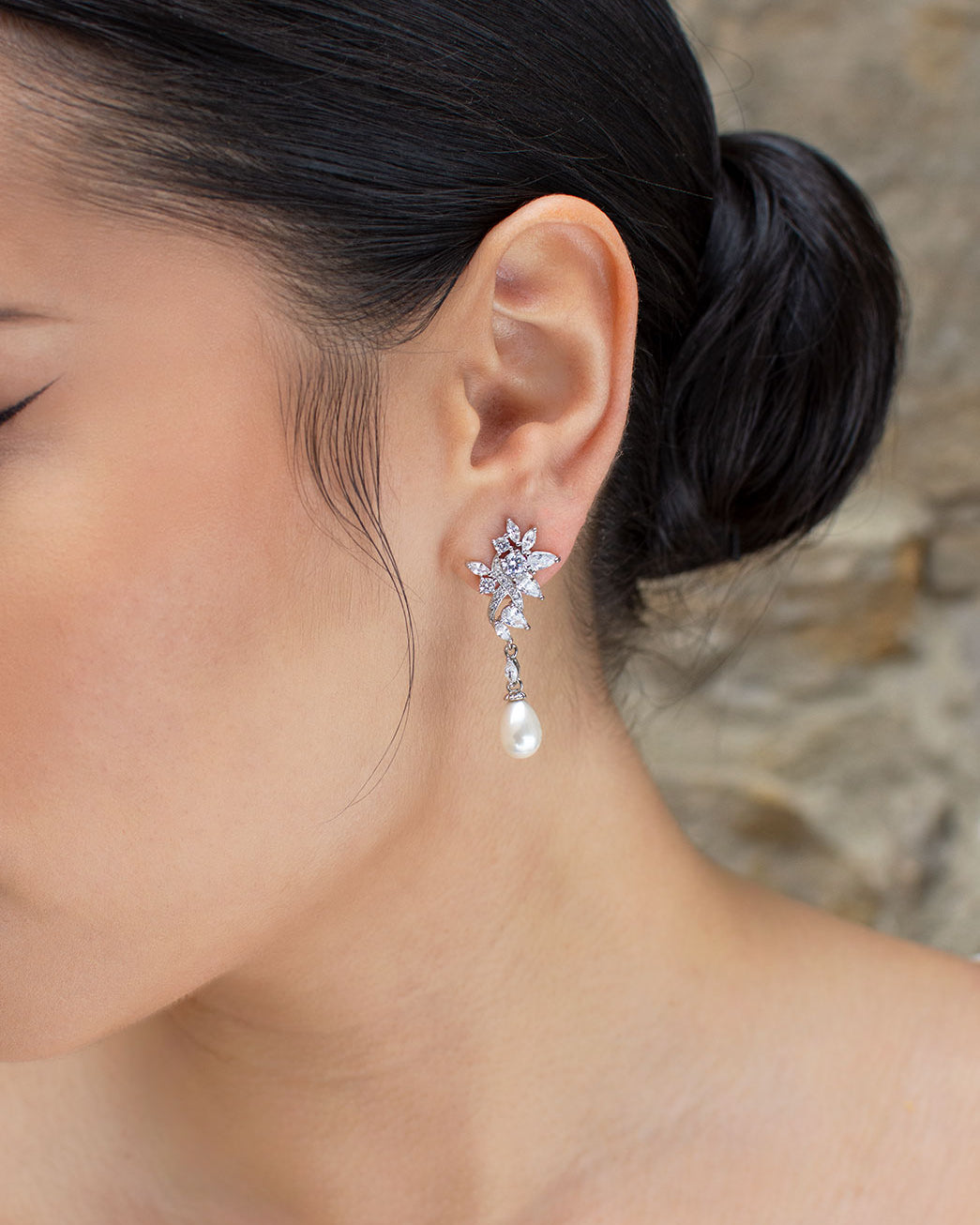 Inessa Silver earrings by Windsor Bridal Jewellery
