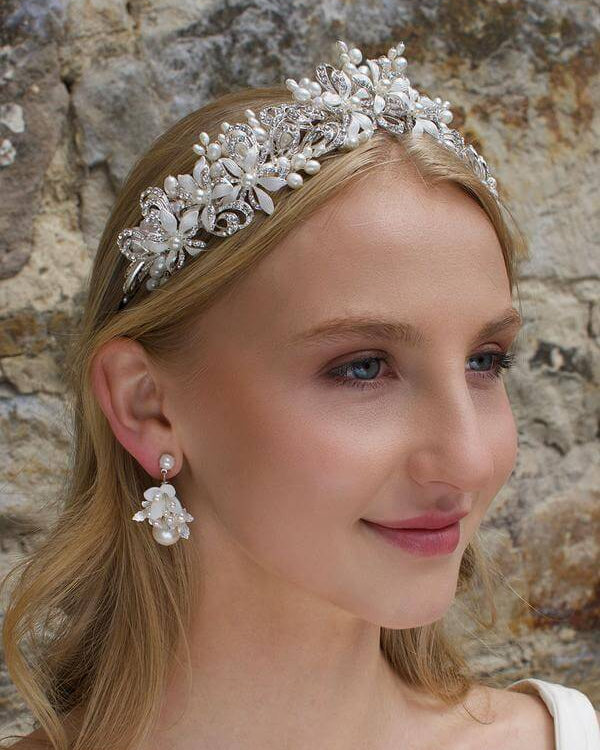 Jasmine Crown in Silver by Windsor Bridal Jewellery