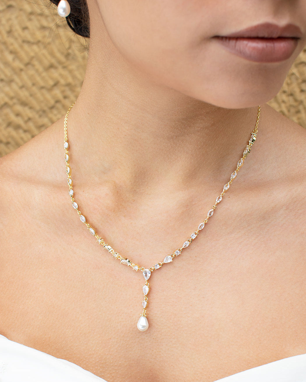 Scarlett Gold bridal necklace — alternate view 2