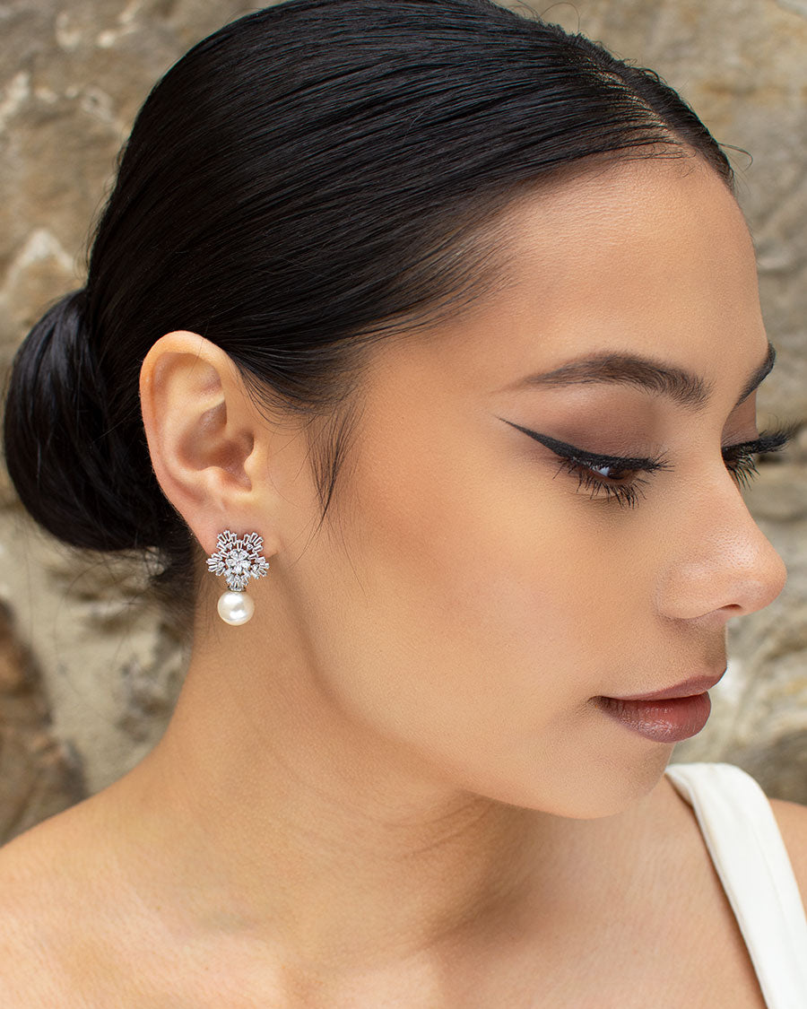 Zoe Silver bridal earrings — alternate view 3