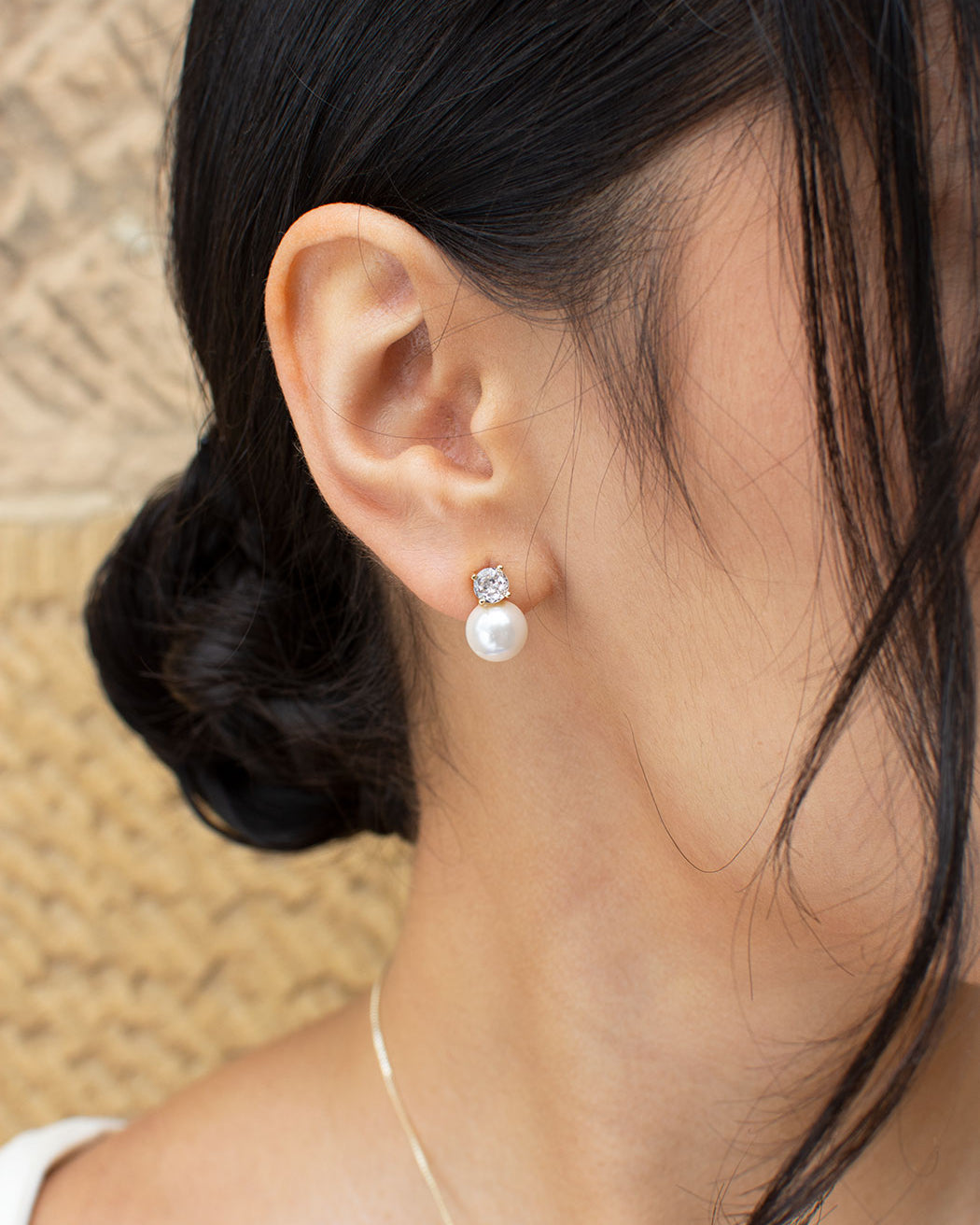 Annie Gold necklace and earring set — alternate view 3
