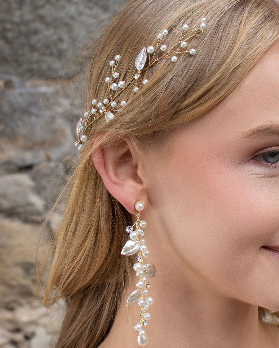 Juliet Gold earrings by Windsor Bridal Jewellery