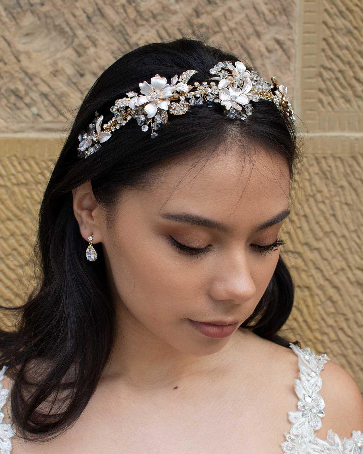 Astor Headband in Gold by Windsor Bridal Jewellery