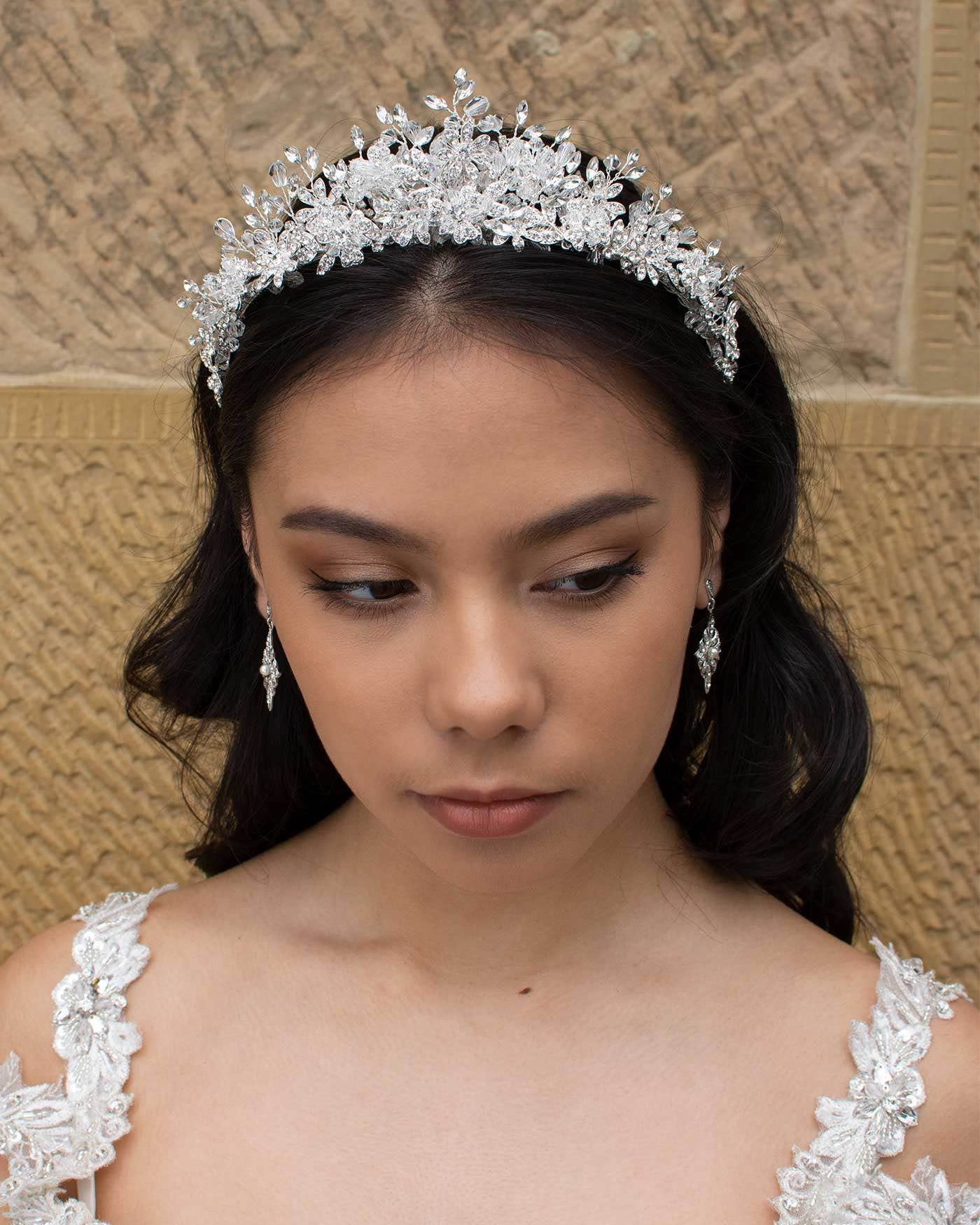 Maria Silver bridal crown — alternate view 3
