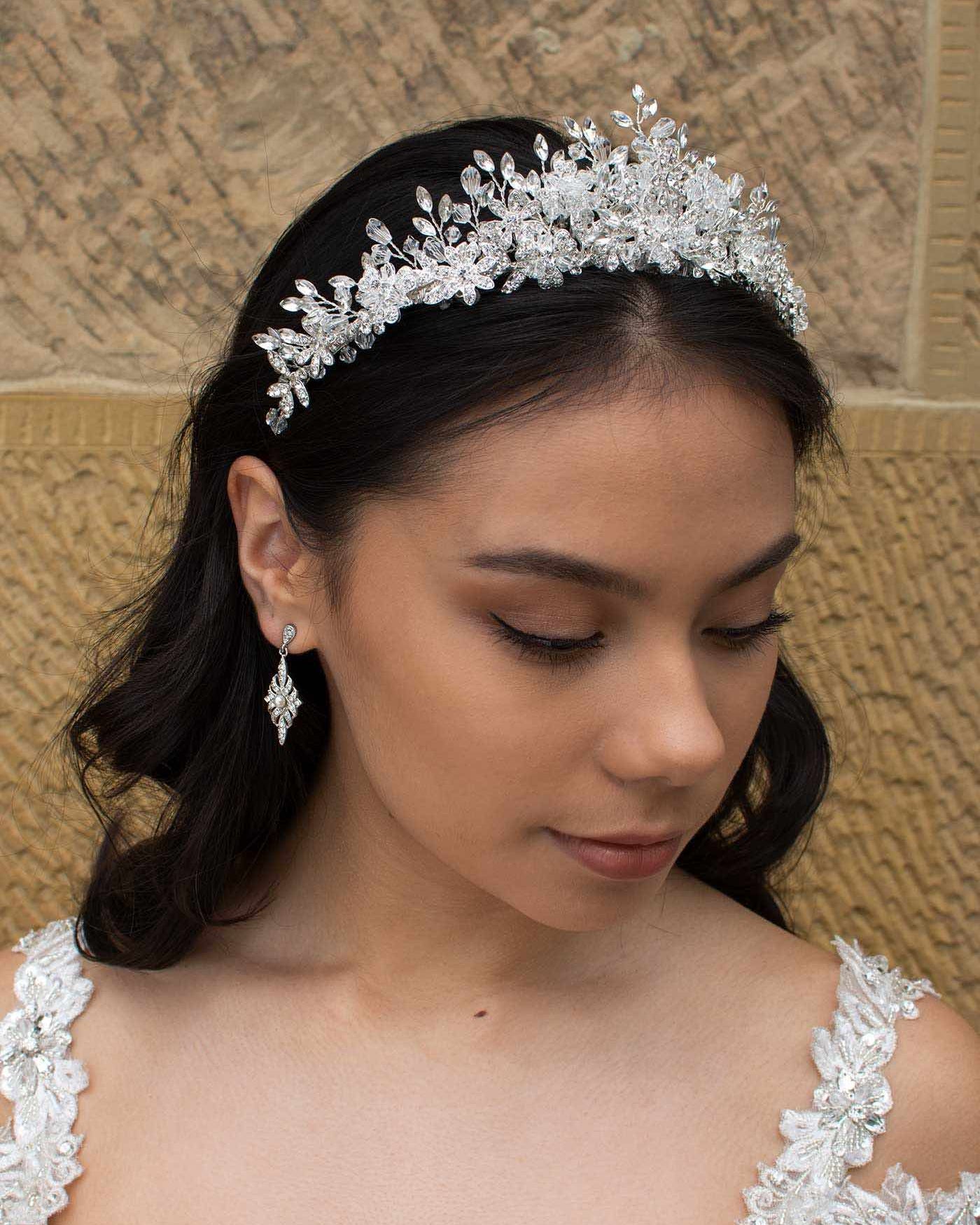Maria Silver bridal crown — alternate view 4