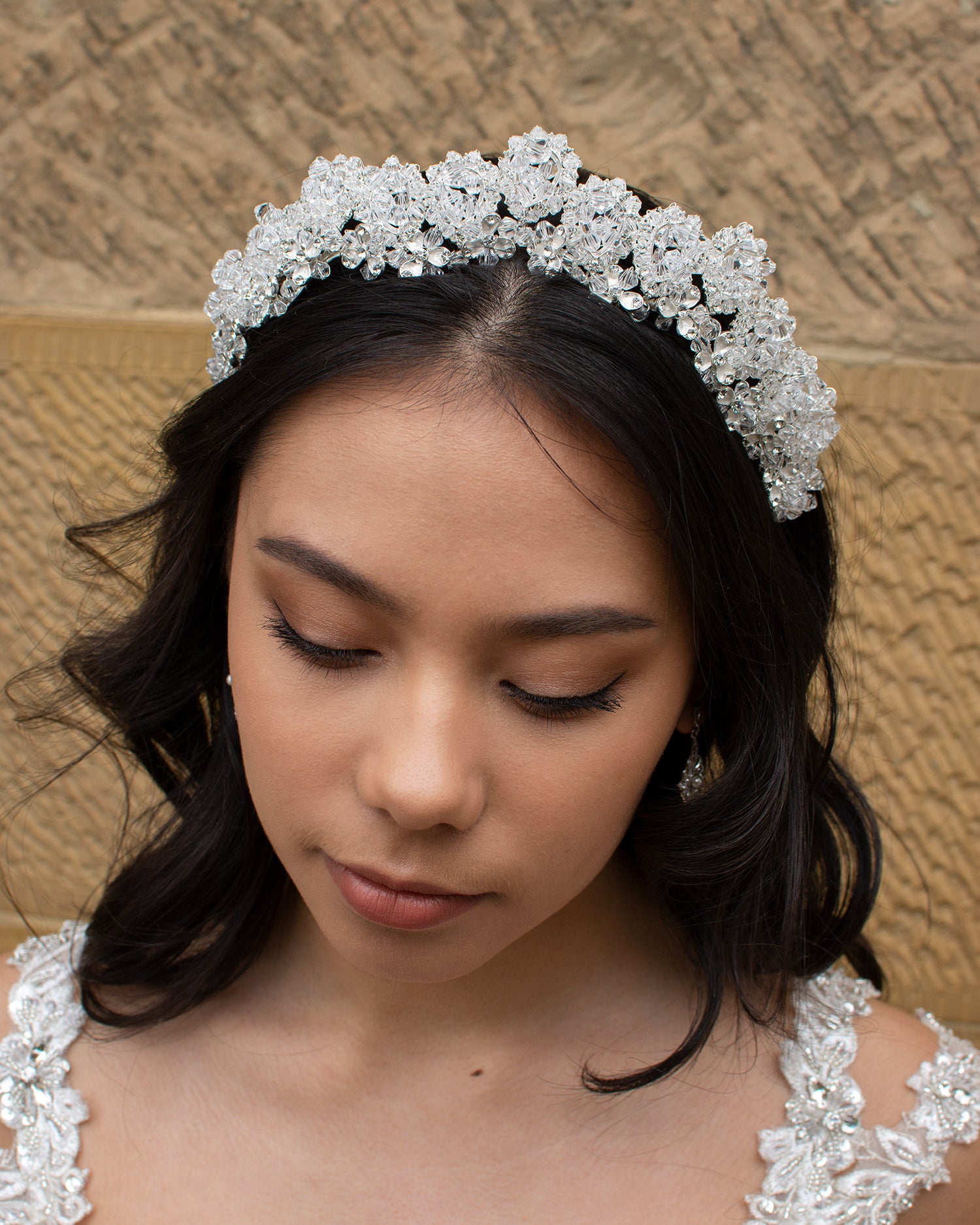 Winona Crystal Silver bridal crown — alternate view 3