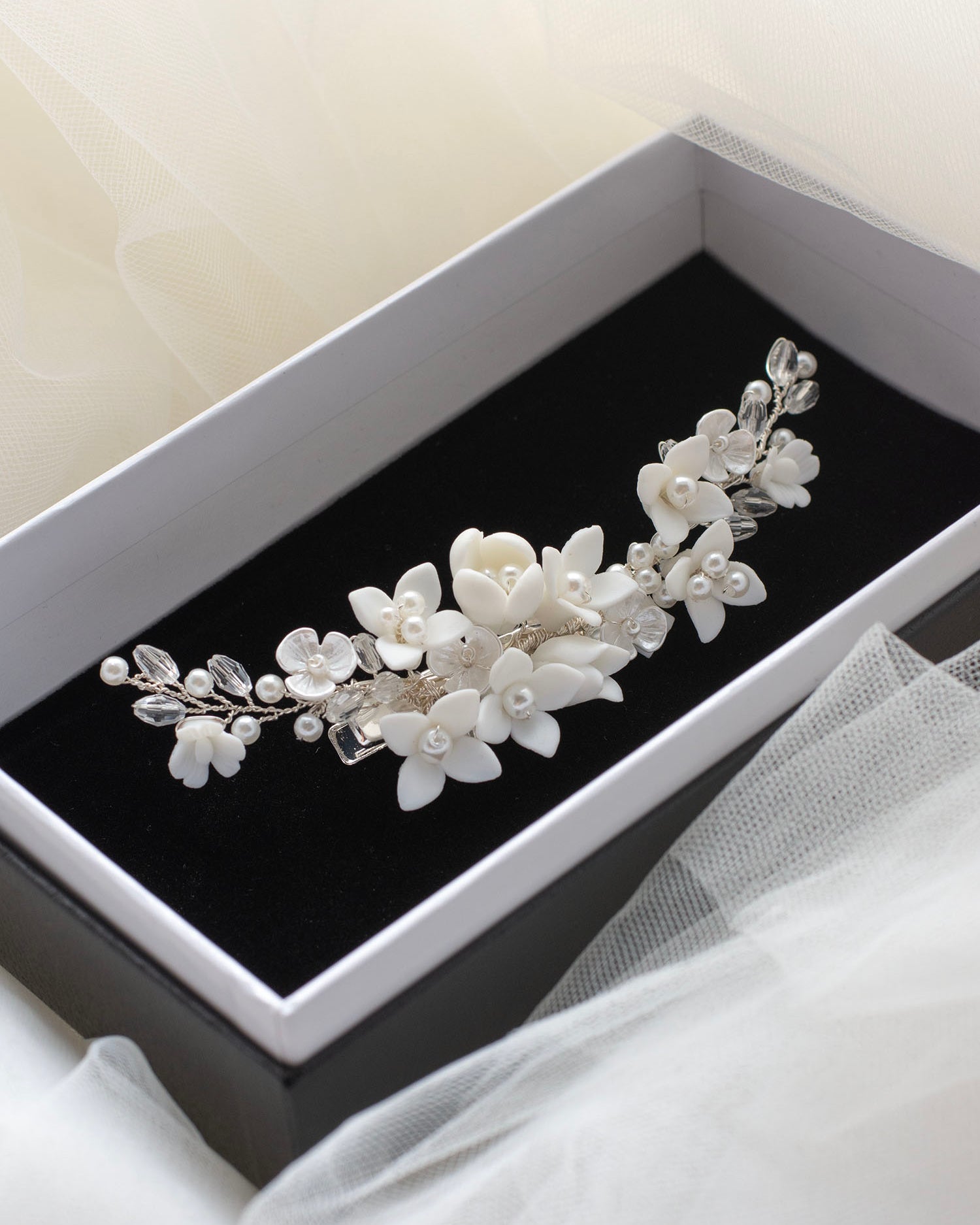 Callista Silver bridal comb — alternate view 2