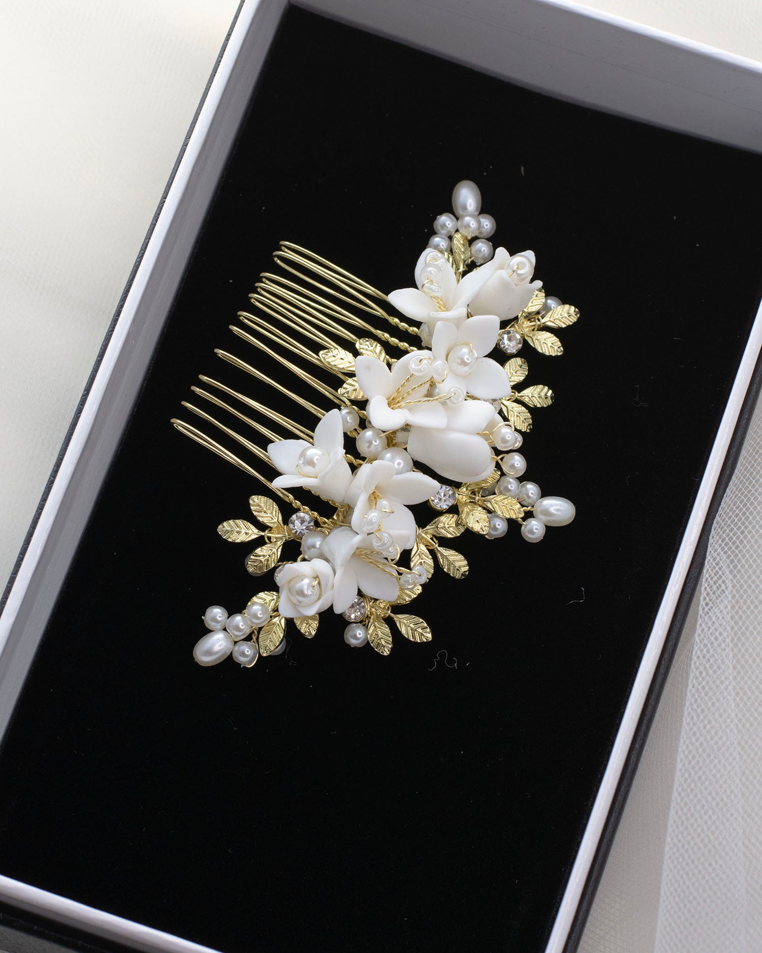 Christina Gold bridal comb by Windsor Bridal Jewellery
