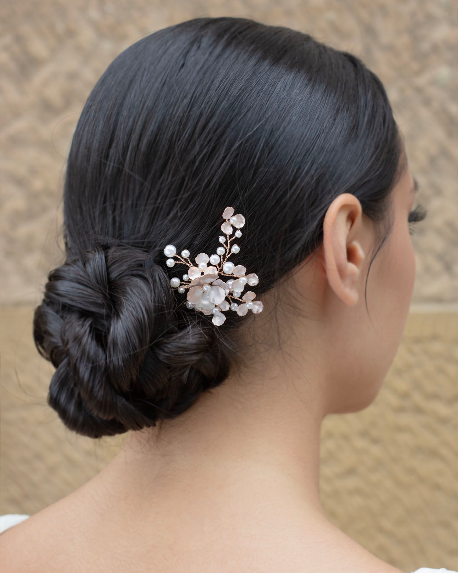 Iris Hair Pin in rose gold — alternate view 2