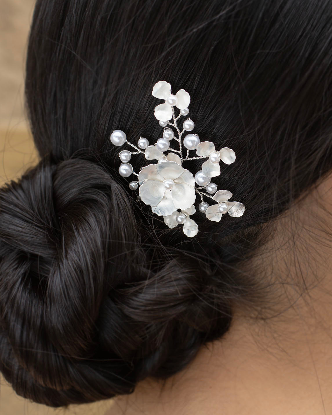 Iris Hair Pin in silver — alternate view 2