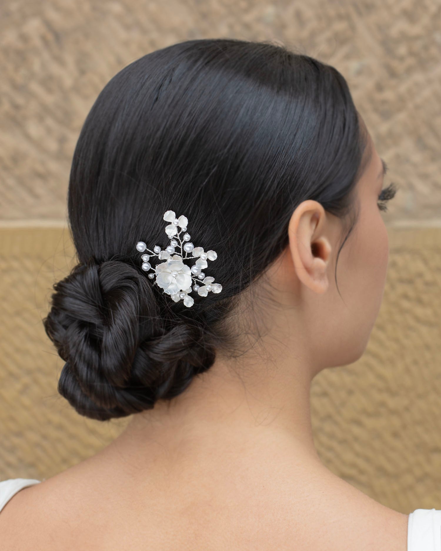 Iris Hair Pin in silver by Windsor Bridal Jewellery