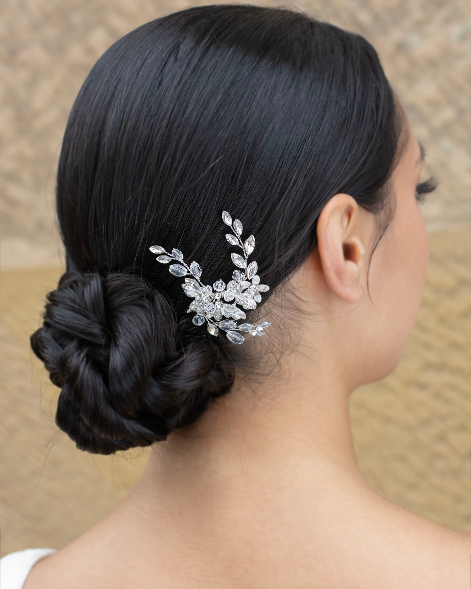 Lucinda silver bridal hair pin — alternate view 3