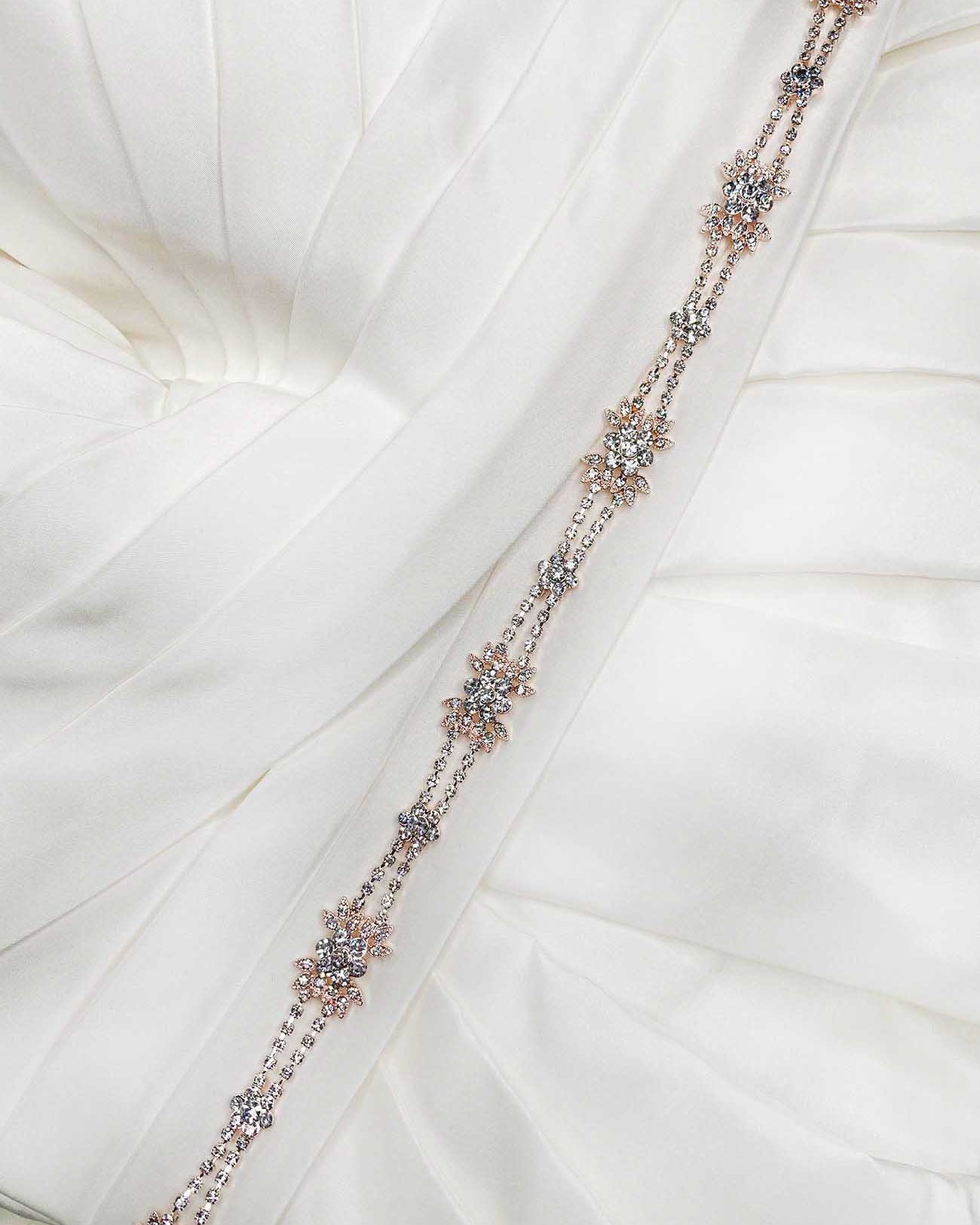 Gisele Belt in rose gold by Windsor Bridal Jewellery