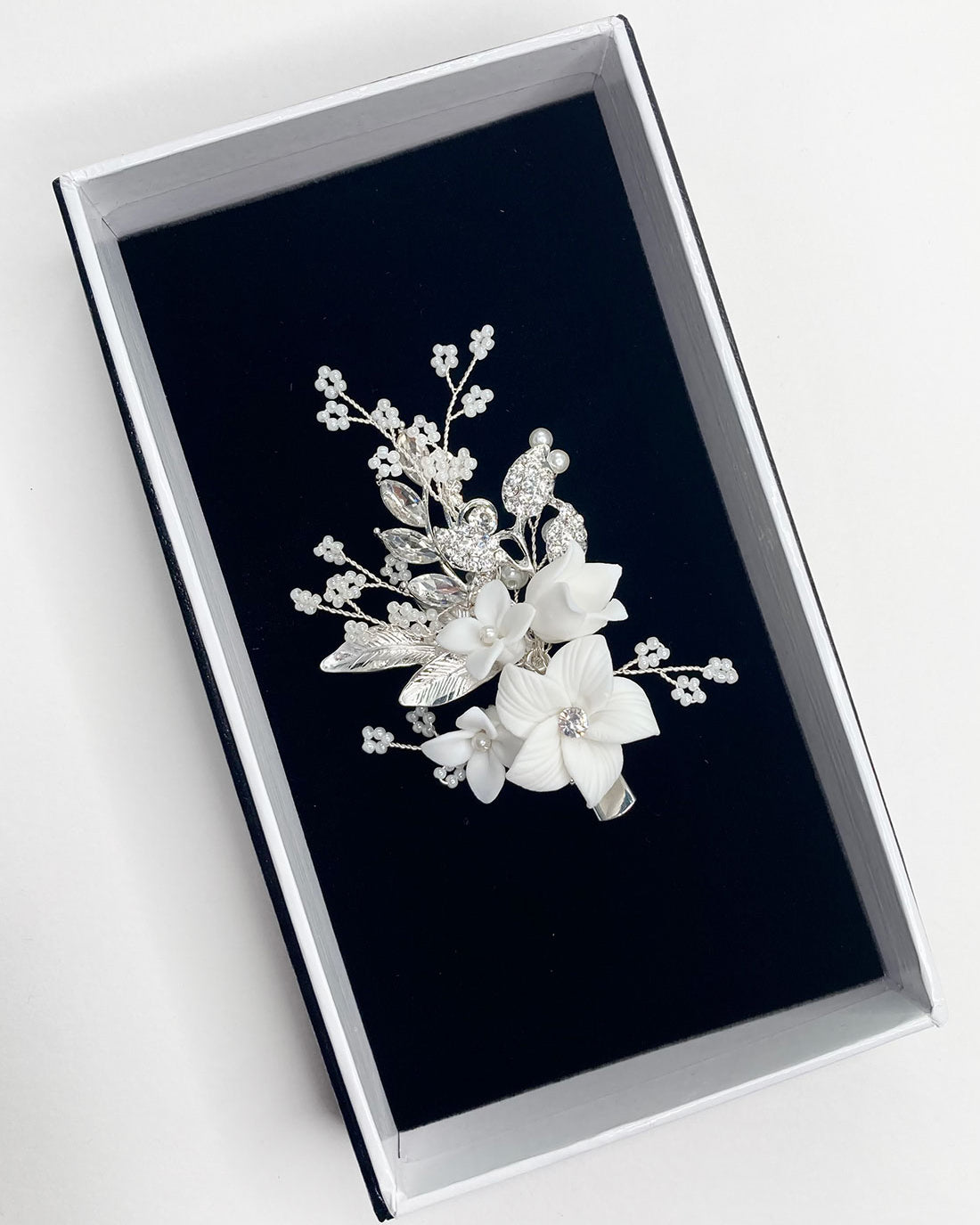 Sophie silver bridal comb — alternate view 3
