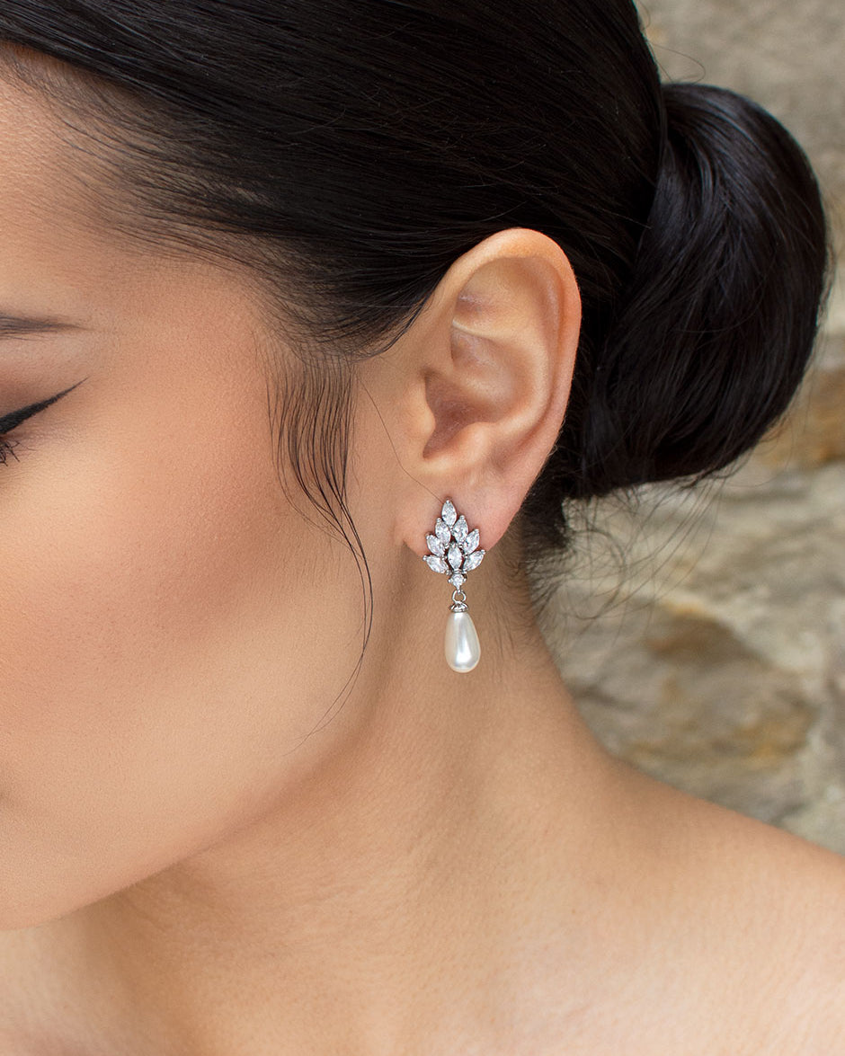 Carla Silver earrings by Windsor Bridal Jewellery