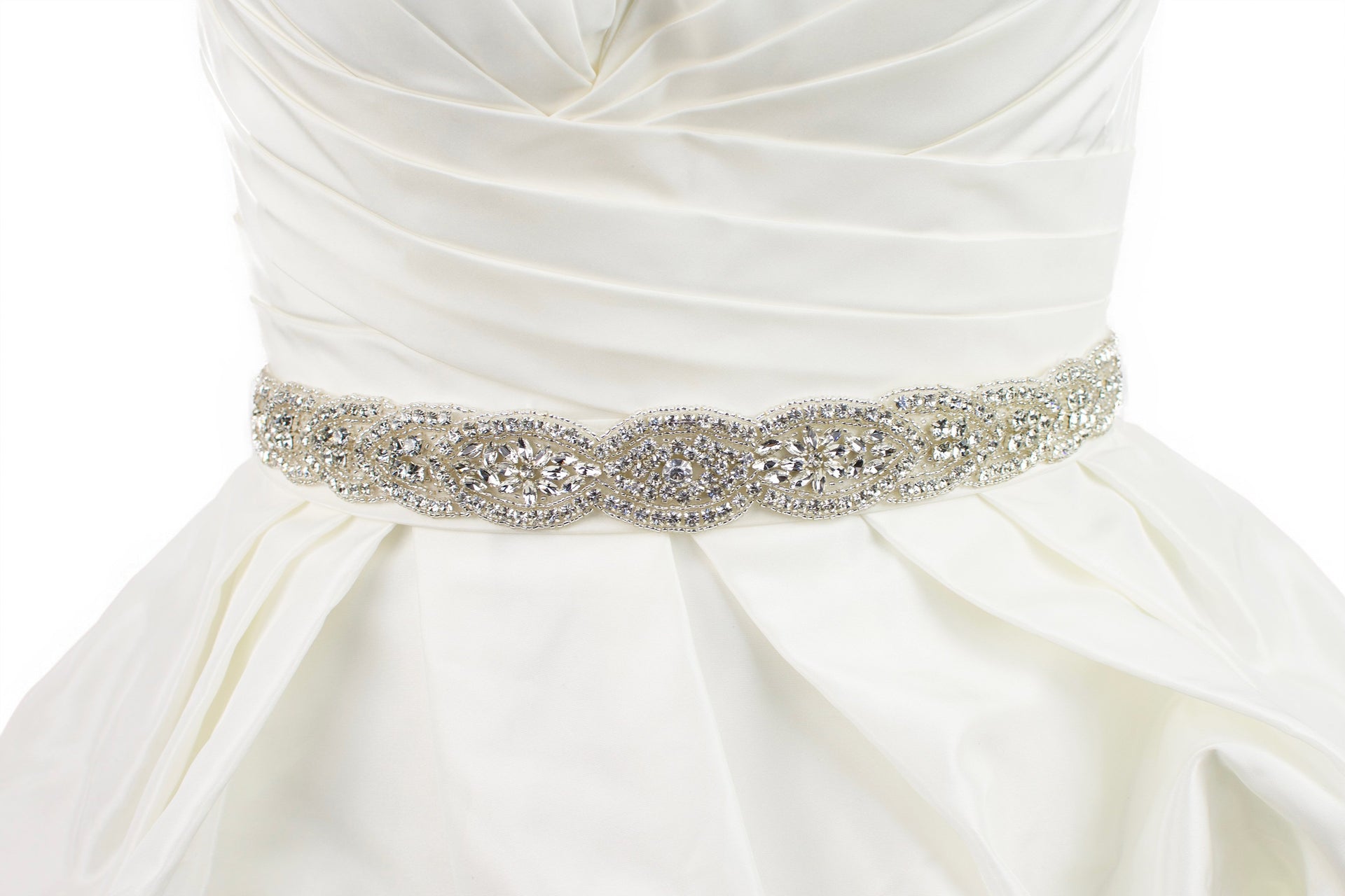 Erin Graduated Crystal Encrusted Bridal Belt – Windsor Bridal