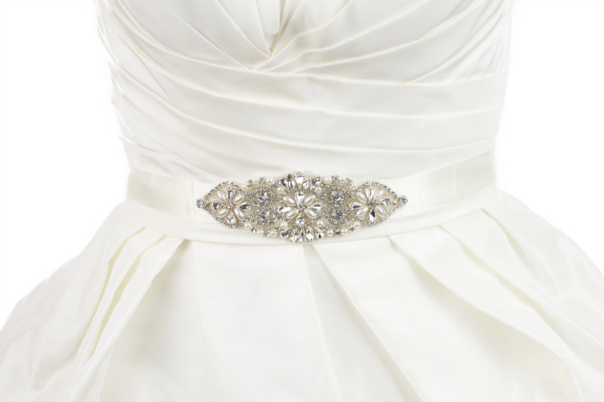 Emily Silver Crystal Antique Motif Bridal Belt – Windsor Bridal