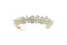 A Pale Gold crown against a bright white background. It has a full cover of tiny crystals